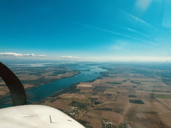 View from above during the Richelieu Aerial Tour